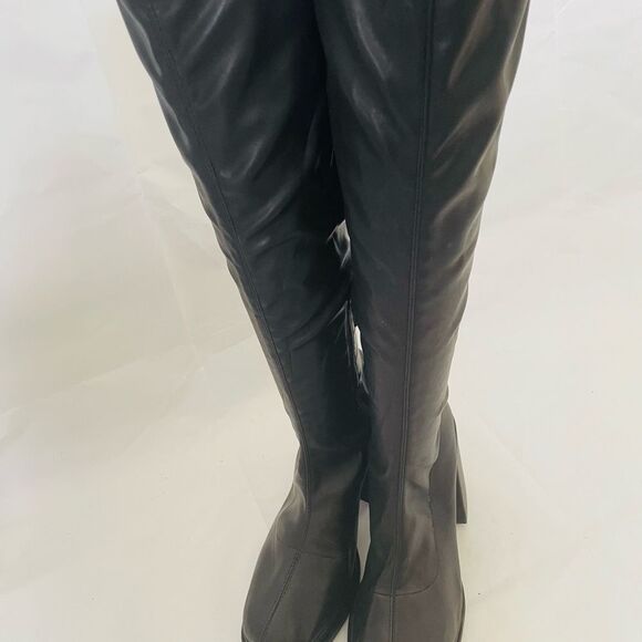 New STEVE MADDEN Y2K Object Tall Boot In Black Patent US 9 - Picture 5 of 7